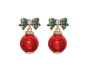 Baubles with Plaid Bows Earrings