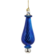 Shiny and Cute Egyptian Glass - Spiral Twist - Blue