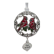Pair of Peace Cardinals - Colors of Christmas Ornament
