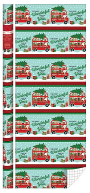 Kids Roll Wrap - 30" x 168" - Santa Bus