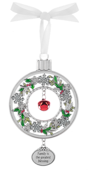 Jingle Bell Ornament - Family Is The Greatest Blessing