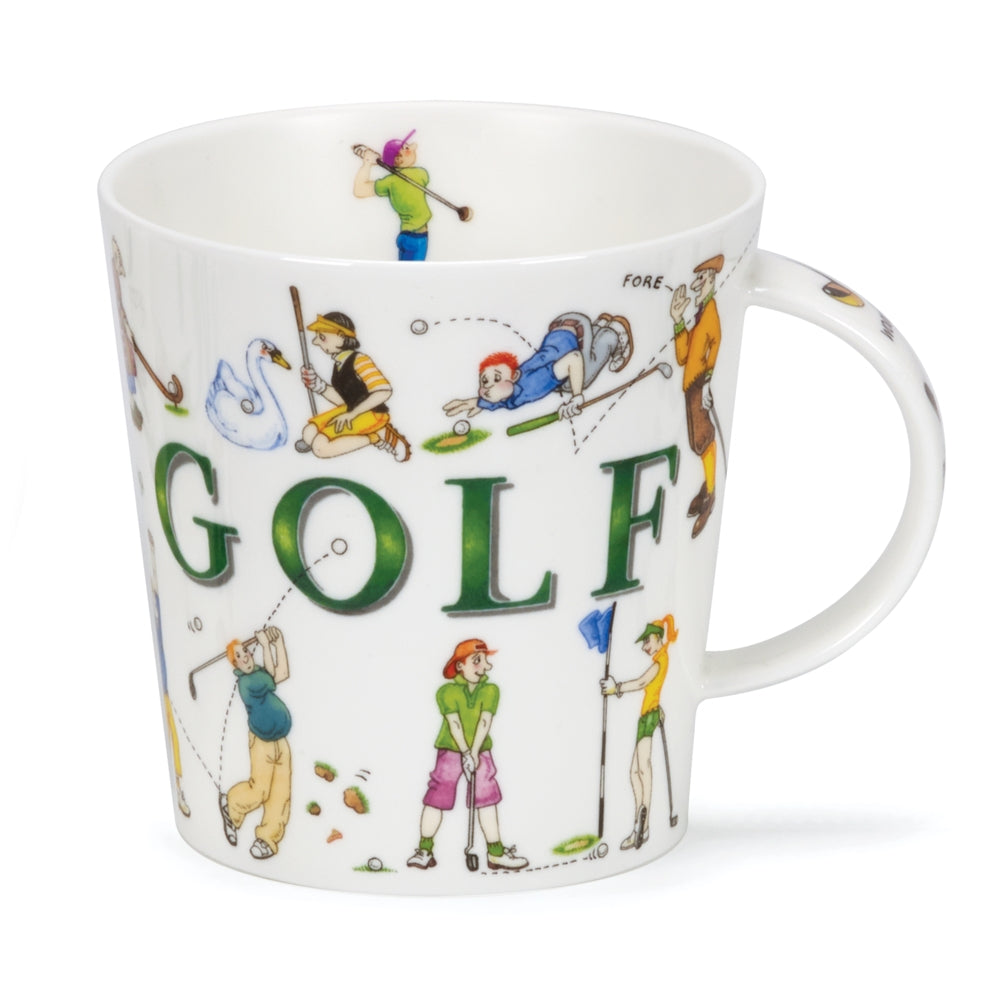 Cair Dunoon Sporting Antics Golf Bone China Mug