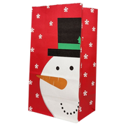 Paper Small Treat Sacks - Set of 10 - Snowman