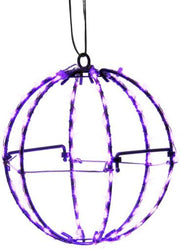 Purple LED Foldable Metal Sphere - 6 Inch