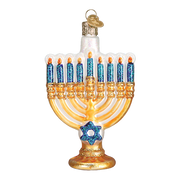 Menorah Glass Ornament