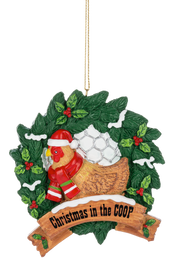 Christmas At The Coop Chicken Ornament