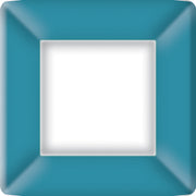 Classic Linen On Ice Blue - Square Paper Dinner Plate