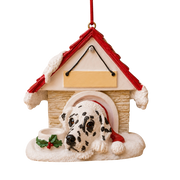 Ceramic Doghouse Ornament - Dalmatian