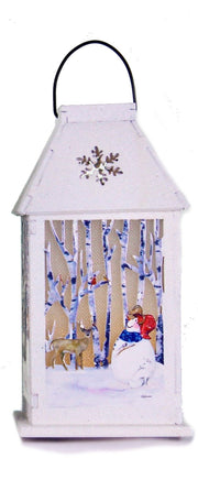 B/O Lit Lantern - Snowman
