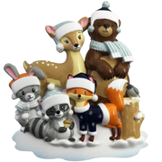 Woodland Family Of 5 Ornament