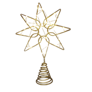 Gold Octagram Star - Tree Topper - 13 Inch