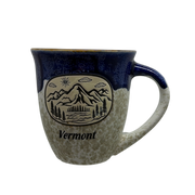 Mountain Scene Drip Glaze Mug - Blue