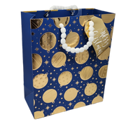 Ornaments on Blue Gift Bag -