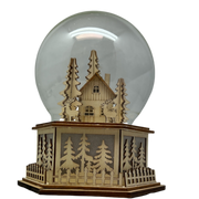 B/O Lighted Laser Cut Village with Deer