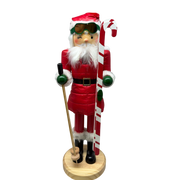 Skiing Santa Wooden Nutcracker