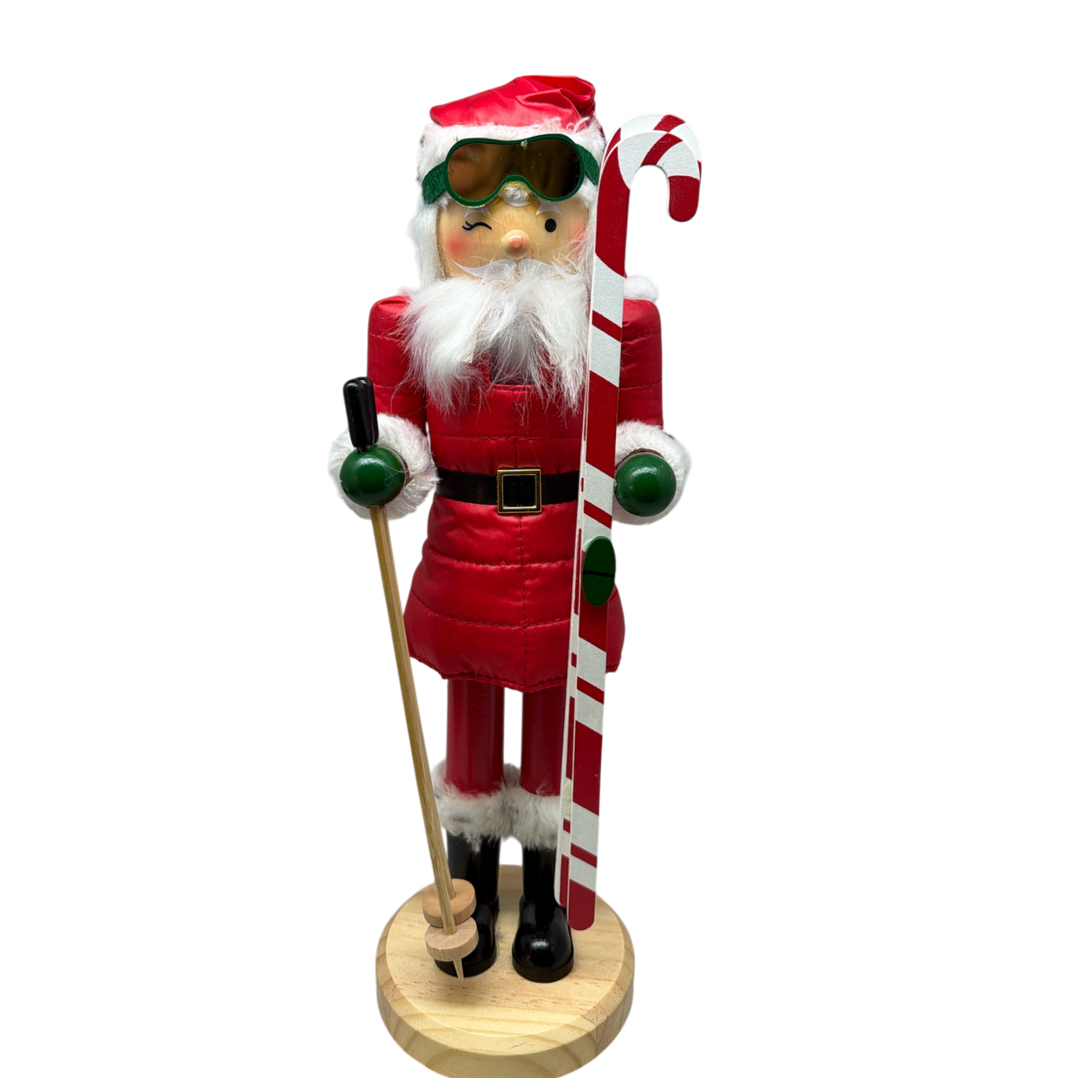 Skiing Santa Wooden Nutcracker
