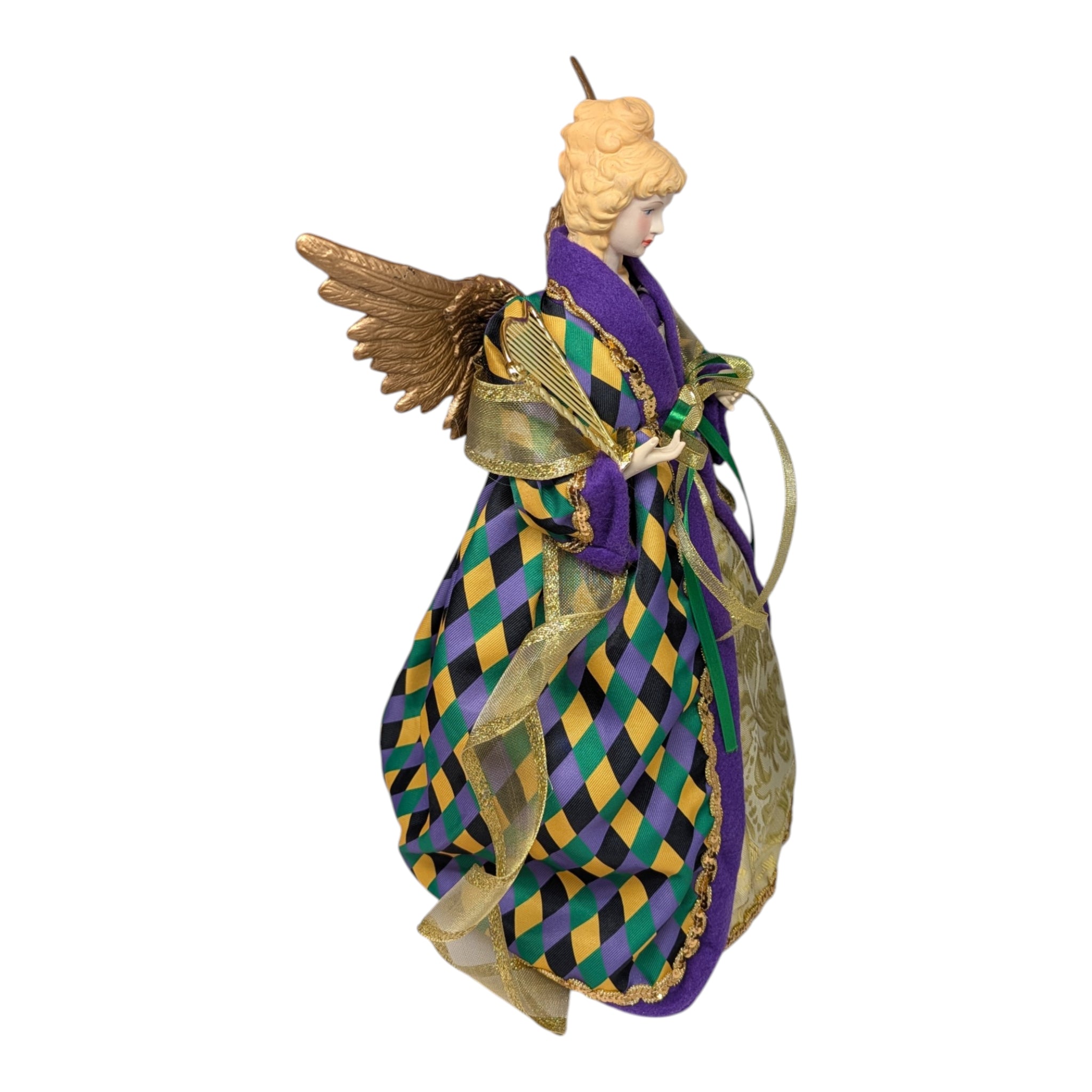 Mardi Gras Angel Tree Topper