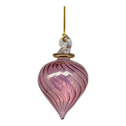 Mauve Perfume Bottle with Elephant Stopper and Gold Crown