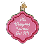 My Mahjong Friends Glass Ornament