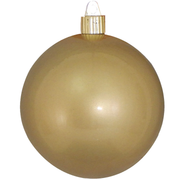 4" (100mm) Commercial Shatterproof Ball Ornament - Candy Gold