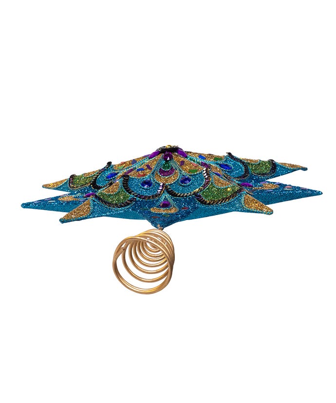 Peacock Design 10 Point Star Treetop
