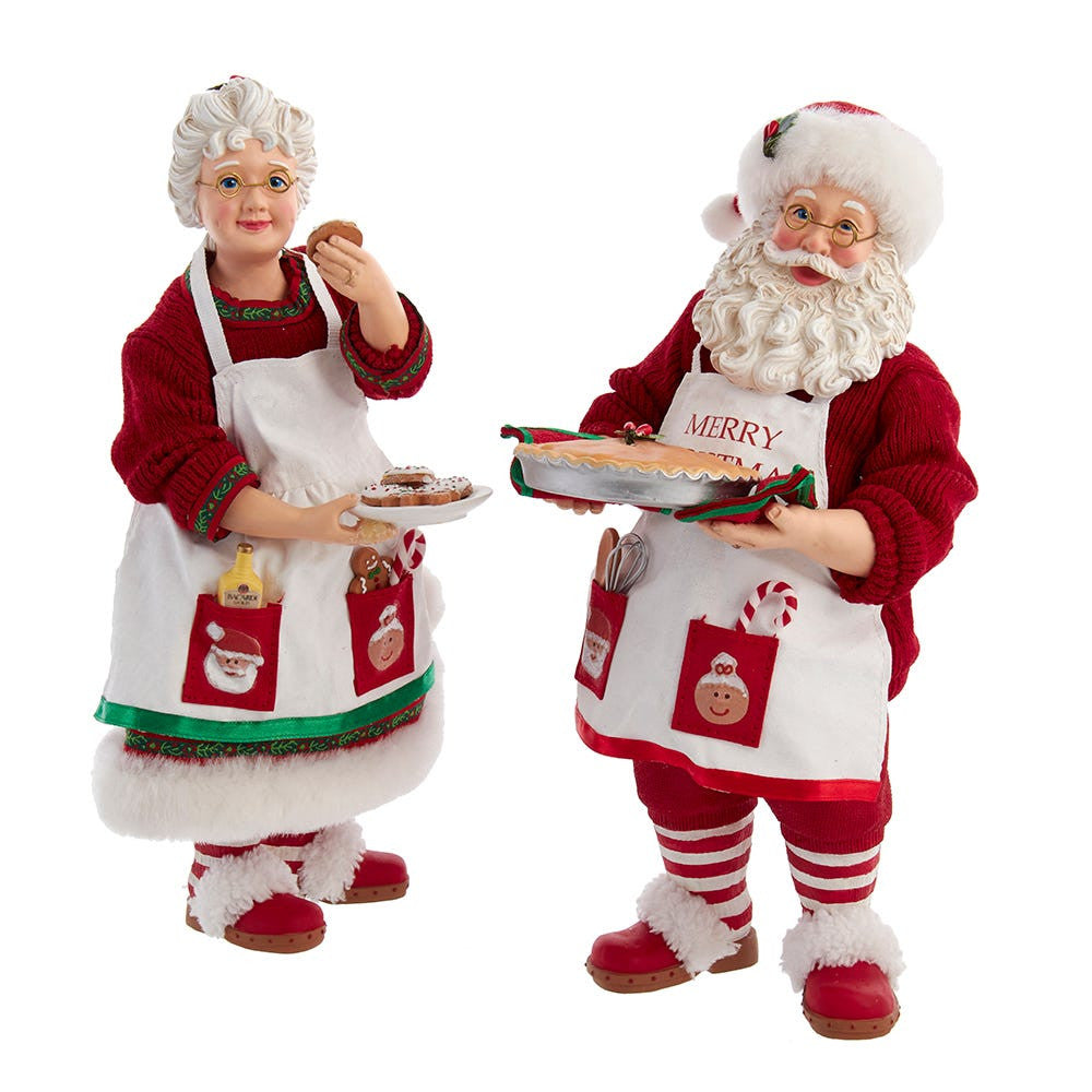 Fabriche Mr. and Mrs. Claus Dessert Set - 2 Piece Set