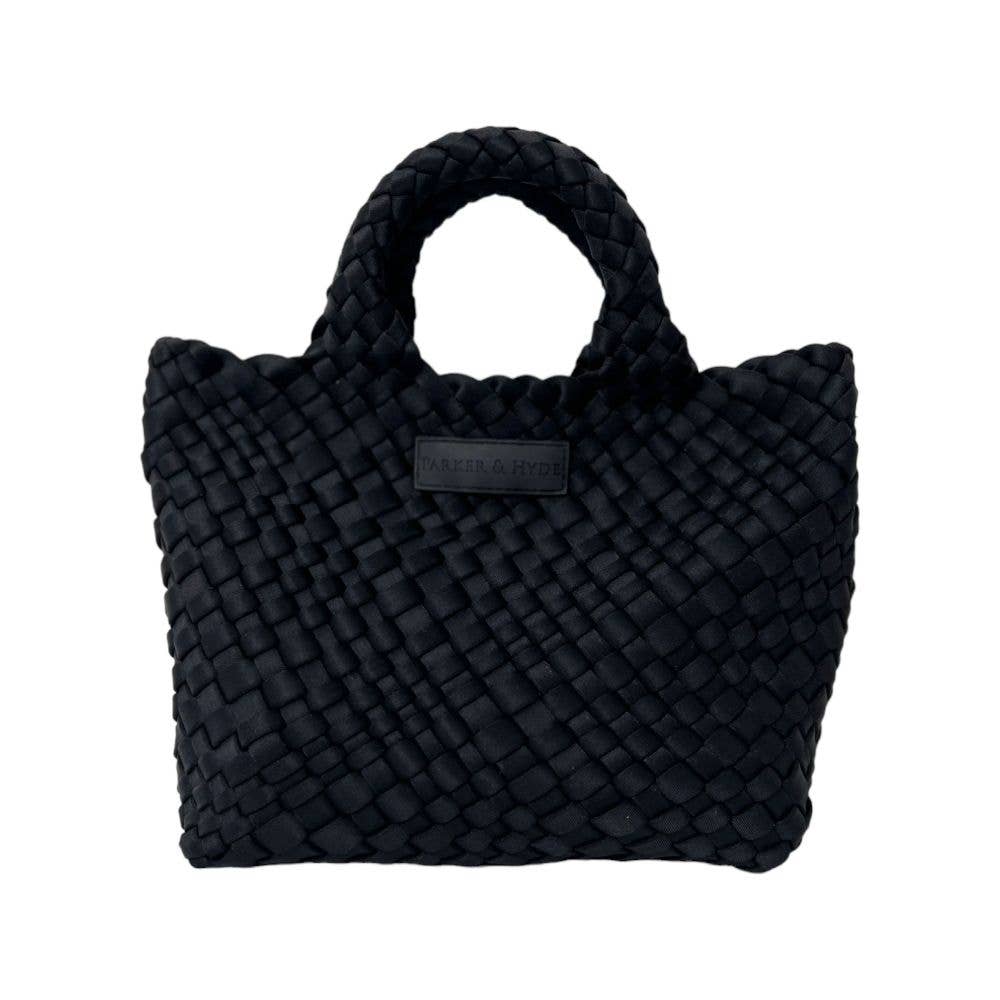 Jet Black Woven Mini Tote by elliparr