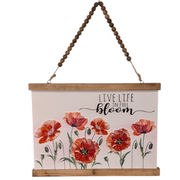 Live Life in Full Bloom - Embossed Metal Wall Art