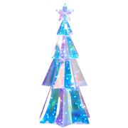 USB Lighted Holographic Holiday Tree with Remote Control - 32 Inch