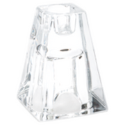 Crystal Clear Candle - Reversible Holder - 3.5 Inch