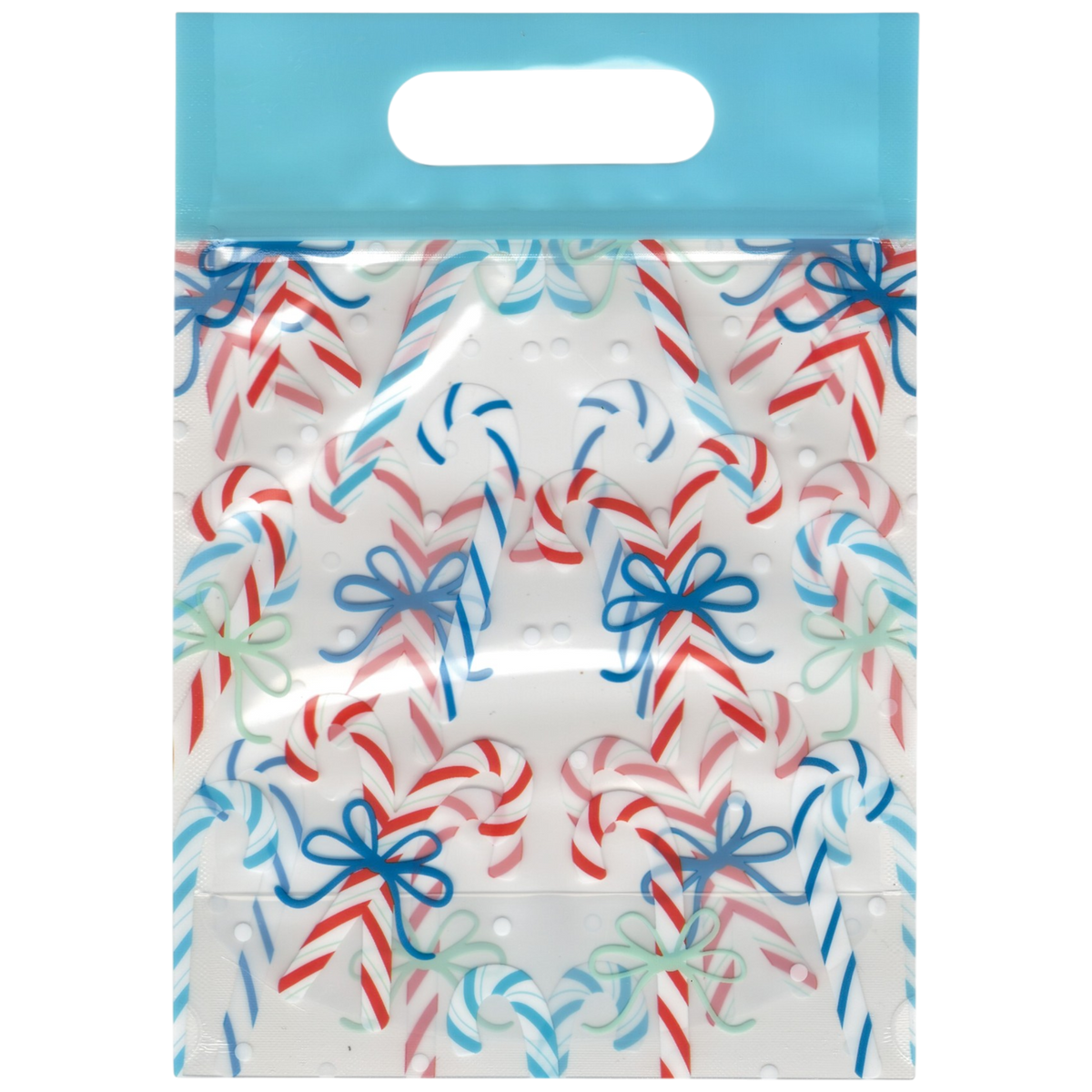 Resealable Treat Bags – Candy Cane Design with Zipper (Set of 12)