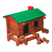 Rustic Summer Log Cabin Building Toy