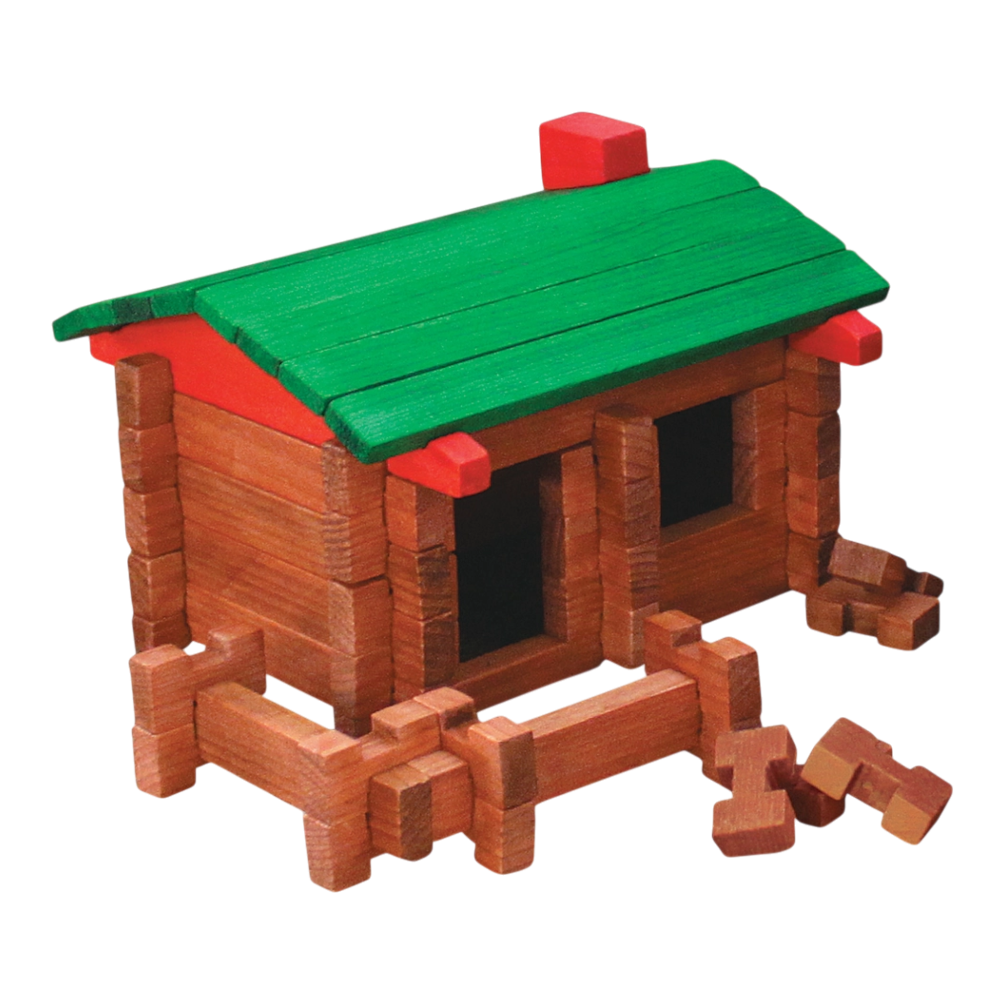 Rustic Summer Log Cabin Building Toy