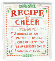 Stoneware Recipe Plate - Cheer