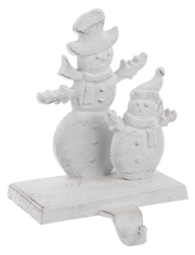 Snowman Stocking Holder  - White