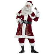 Adult Santa Costume - 7 Piece Set -