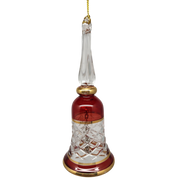 Gold Cut Etched Bell - Red