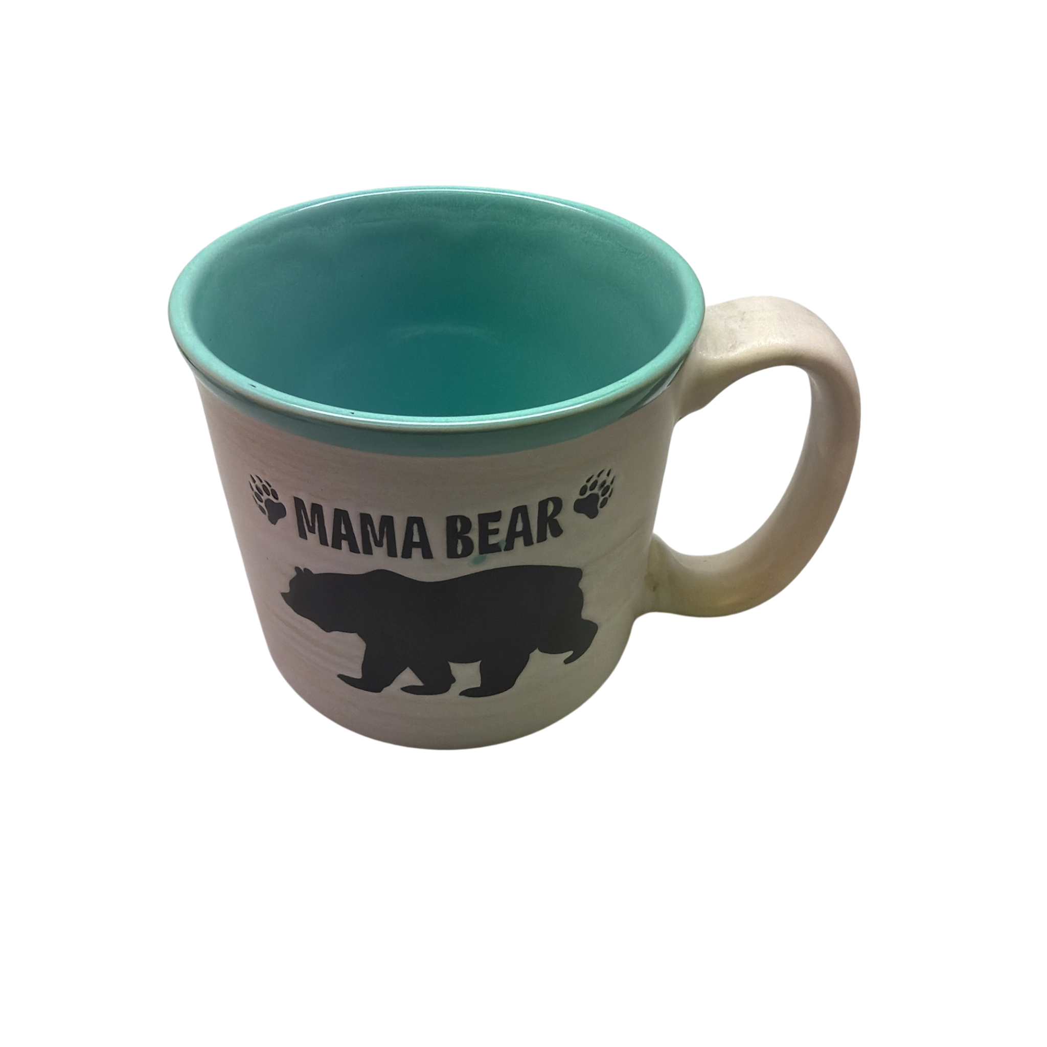 Mama Bear - Drip Glaze Mug - Aqua