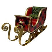 Resin & Metal Holiday Sleigh - Medium