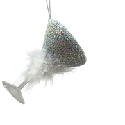 Bedazzled Martini Glass Ornament