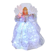 LED Fiber Optic Silver Angel Treetop - 12 Inches Tall