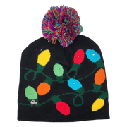 Battery-Operated LED Light-Up Knit Hat - Christmas Lights