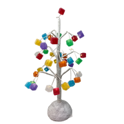 Lighted Holiday Square Gum Drop Tree