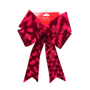 Luxurious Deep Red Holiday Bow 17" x 12"
