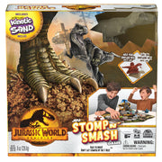 Jurassic World Dominion, Stomp N` Smash Board Game Sensory Dinosaur Toy with Kinetic Sand Jurassic Park Movie Family Game