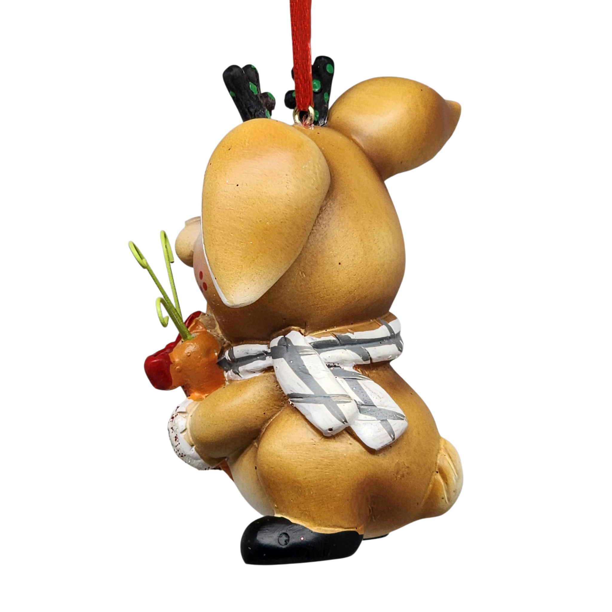Jolly Bunny Ornament - Approximately 4 Inches