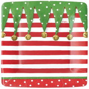 Caspari Stocking Stripe - Salad Plate