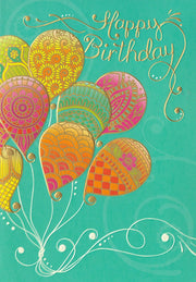 Colorful Balloons Birthday Card  - Birthday Card