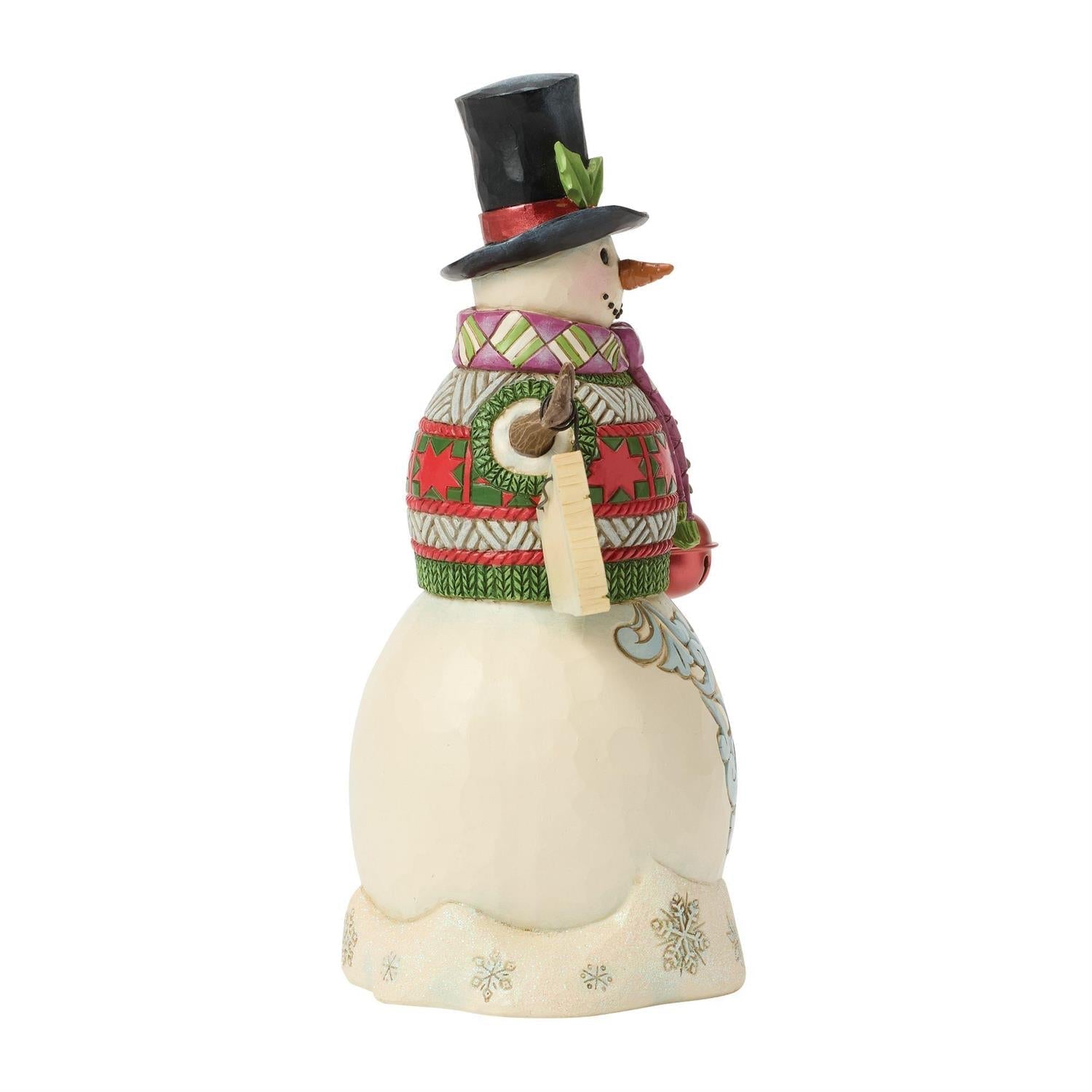 Snowman and Hanging Sign Figurine