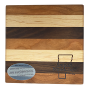 Vermont Artisan  Tri Color Routed Square Cutting Board